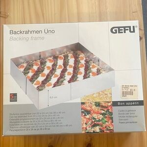 Adjustable baking frame. Stainless steel.